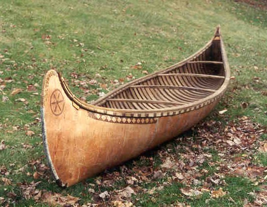 Eastern Woodland Native American Birchbark Canoe
